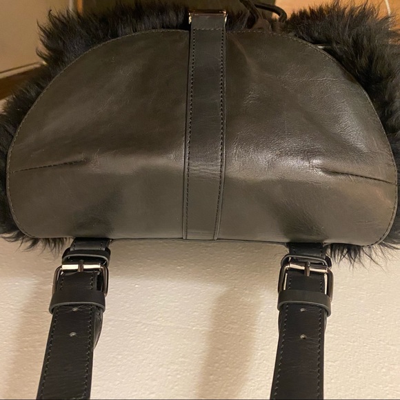 Y3 YOHJI YAMAMOTO Adidas Rare Shearling Sherpa Leather Oversized Bag - Picture 9 of 16